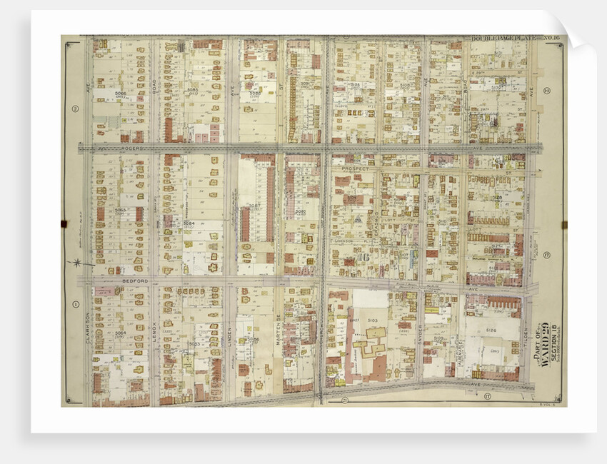 Map bounded by Nostrand Ave., Tilden Ave. Vernon Ave; Including Flatbush Ave., Clarkson Ave., New York by Anonymous
