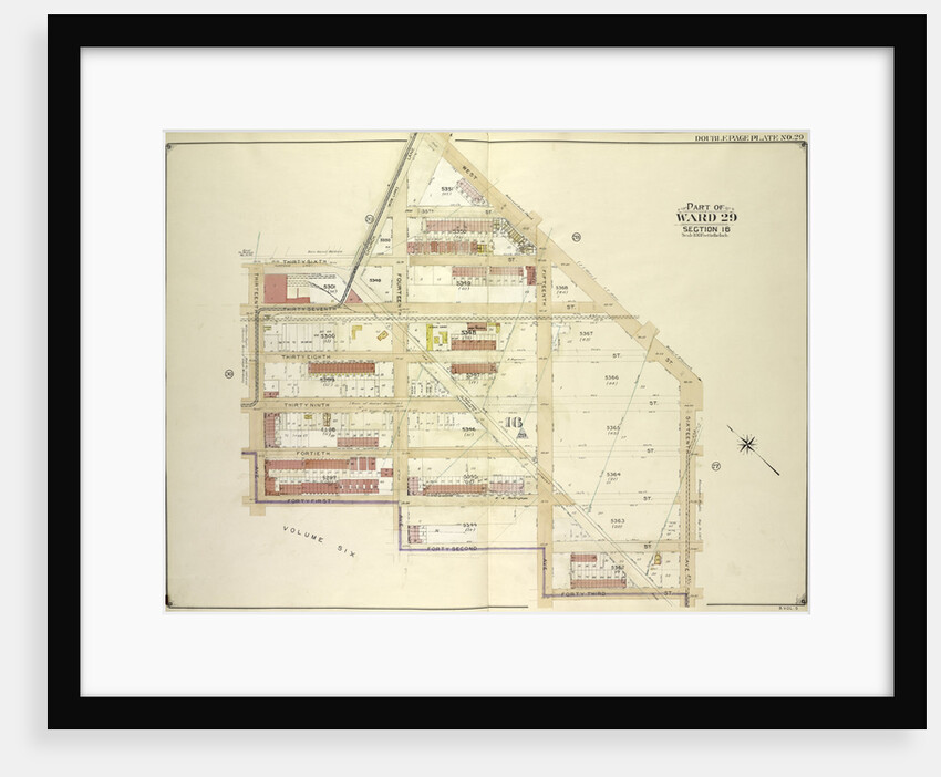 Map bounded by West St., 16th Ave., 43rd St., 42nd St; Including 41st St., 13th Ave., 36th St., Church Lane, New York by Anonymous