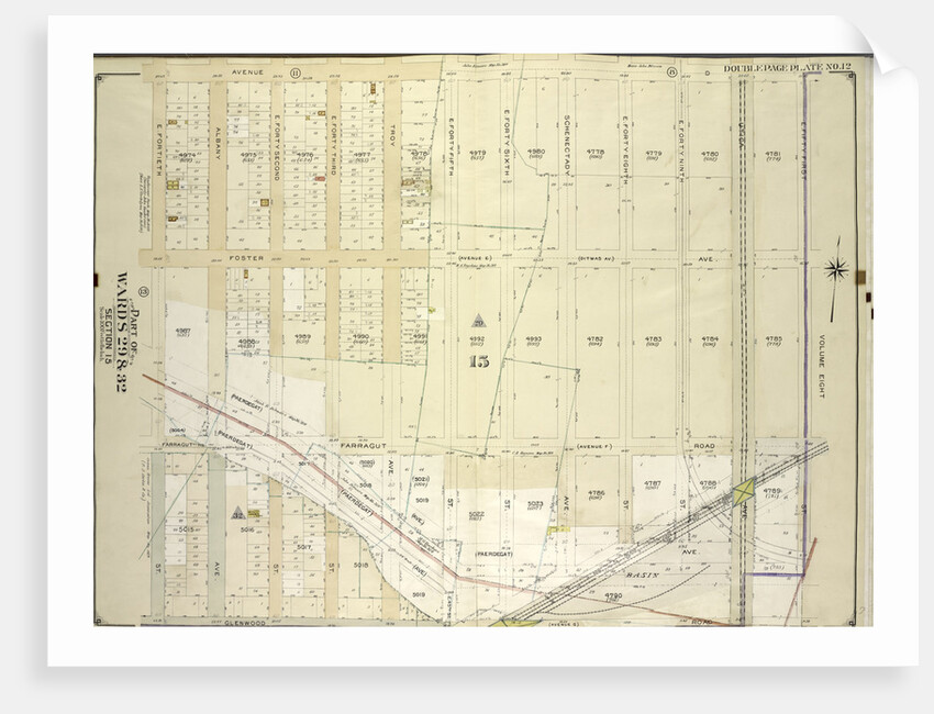 Map bounded by Avenue D, E. 51st St; Including Clenwood Road Avenue G, E. 40th St., New York by Anonymous