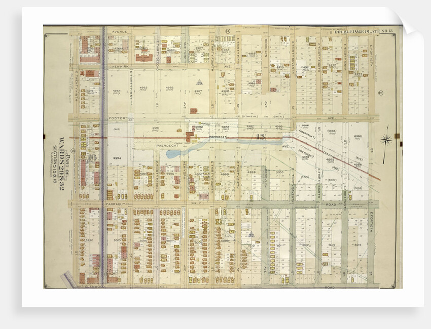 Map bounded by Avenue D, E. 40th St; Including Glenwood Road, E. 29th St., New York by Anonymous