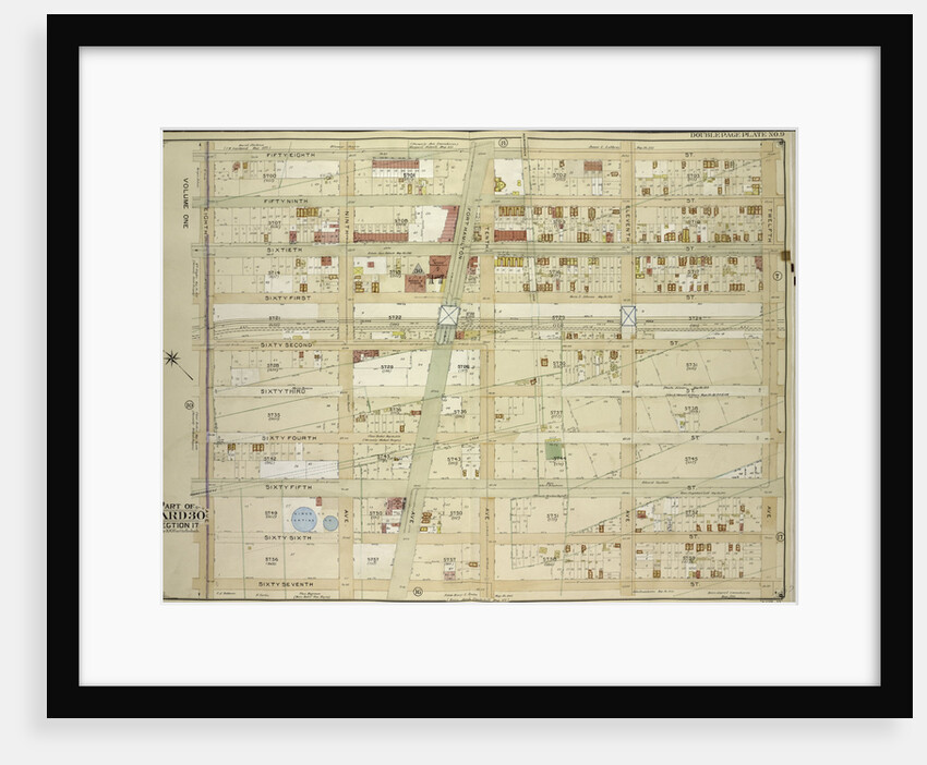 Map bounded by 58th St., 12th Ave; Including 67th St., 8th Ave., New York by Anonymous