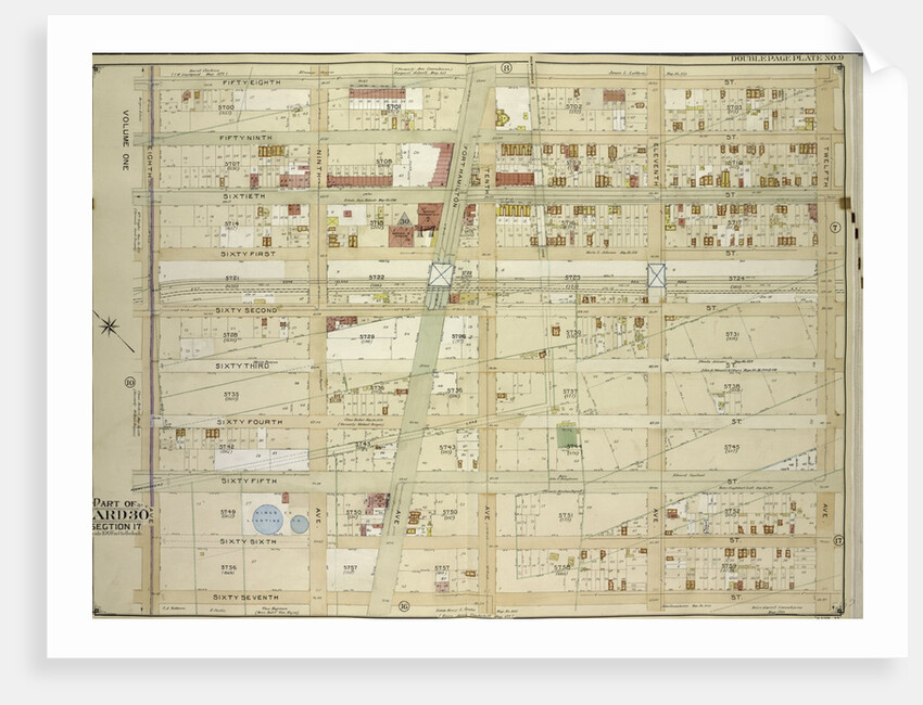 Map bounded by 58th St., 12th Ave; Including 67th St., 8th Ave., New York by Anonymous