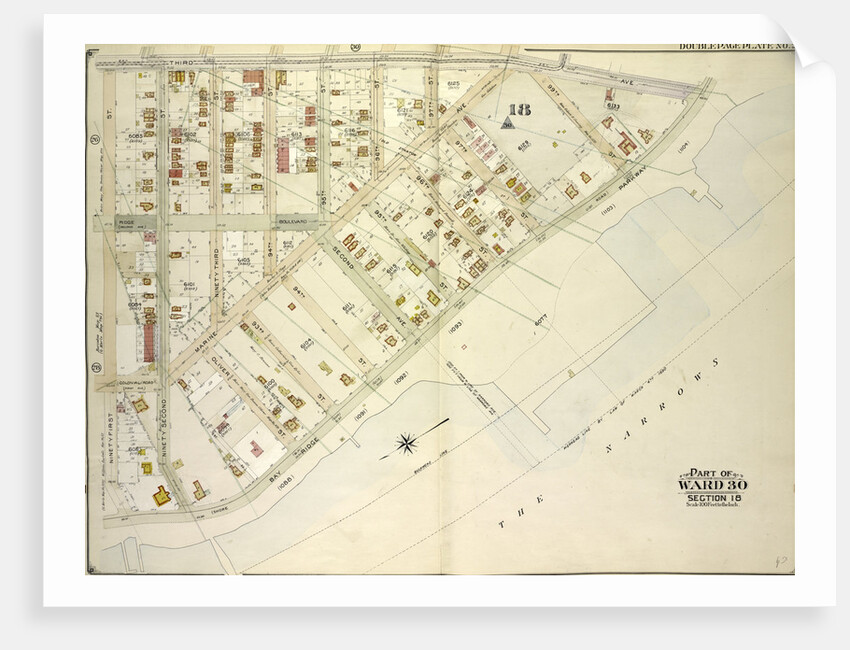 Map bounded by 3rd Ave., Bay Ridge Parkway; Including 91st St., New York by Anonymous