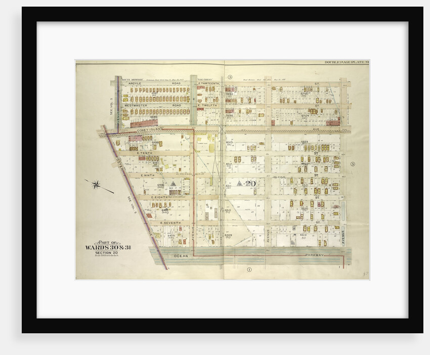 Map bounded by Argyle Road, E. 13th St., Avenue J; Including Ocean Parkway, Foster Ave., Avenue G., New York by Anonymous