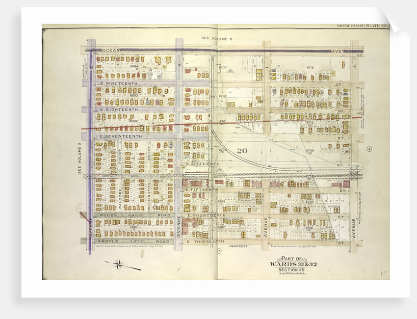 Map bounded by Ocean Ave., Avenue J, E. 13th St; Including Argyle Road, Avenue G., New York by Anonymous
