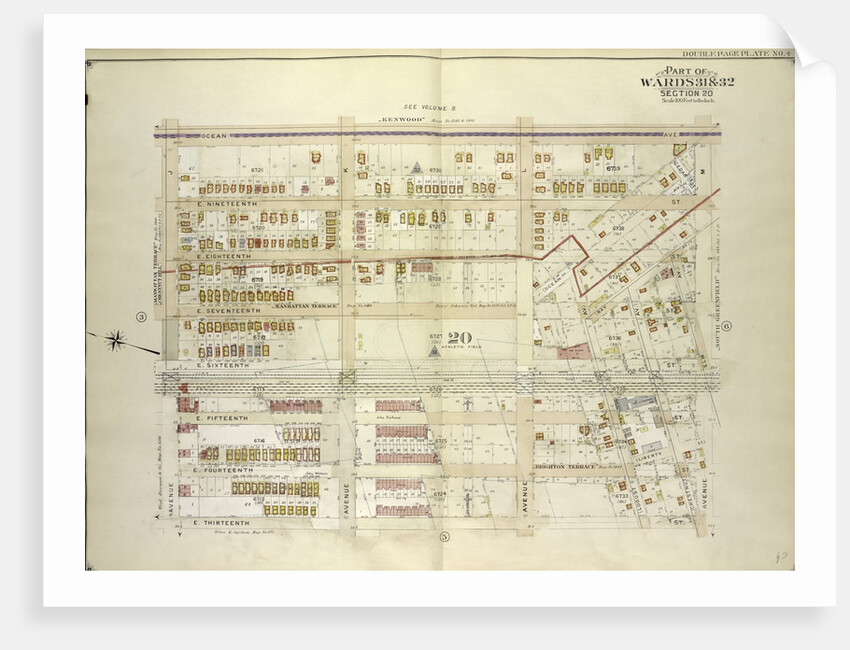 Map bounded by Ocean Ave., Avenue M; Including E. 13th St., Avenue J., New York by Anonymous