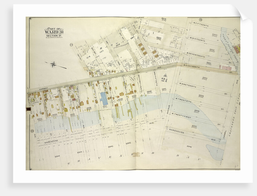 Map bounded by W. 15th St., Canal Ave., Warehouse Ave; Including 26th Ave., Harway Ave., Bay 46th St., New York by Anonymous