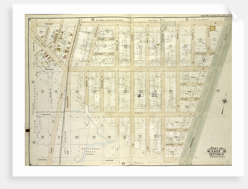 Map bounded by Avenue W, Ocean Parkway, Avenue Z; Including W. 6th St., 86th St., New York by Anonymous