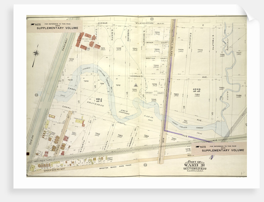 Map bounded by Avenue Z, E. 13th St; Including Sheepshead Bay Road, Ocean Parkway, New York by Anonymous