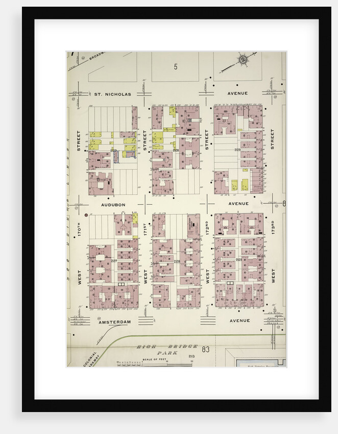Map bounded by St. Nicholas Ave., W. 173rd St., Amsterdam Ave., W. 170th St., New York by Anonymous