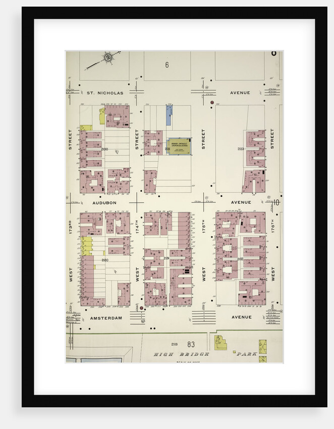 Map bounded by St. Nicholas Ave., W. 176th St., Amsterdam Ave., W. 173rd St., New York by Anonymous