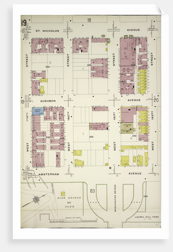 Map bounded by St. Nicholas Ave., W. 182nd St., Amsterdam Ave., W. 179th St., New York by Anonymous