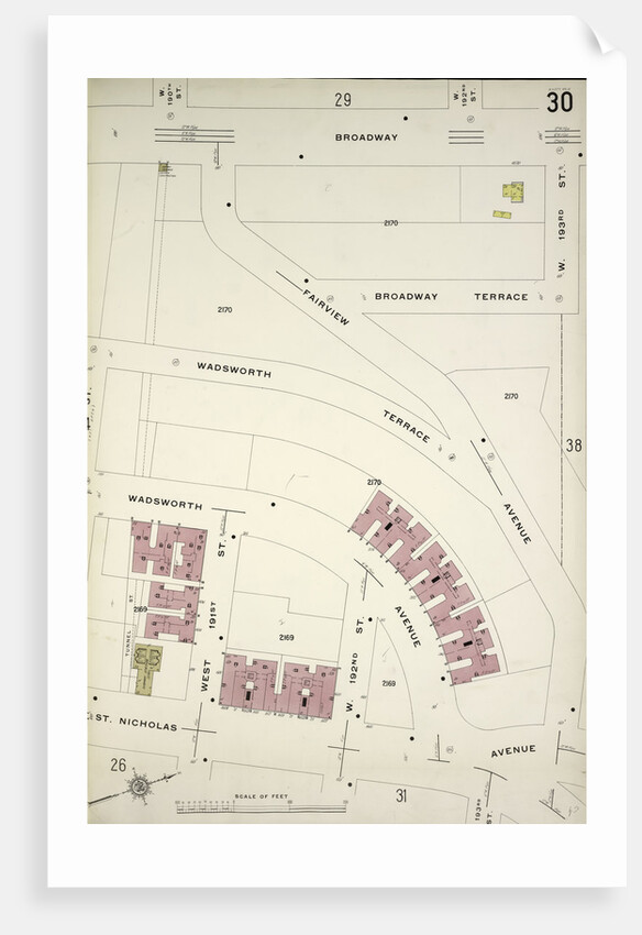 Map bounded by Broadway, W. 193rd St., St. Nicholas Ave., New York by Anonymous