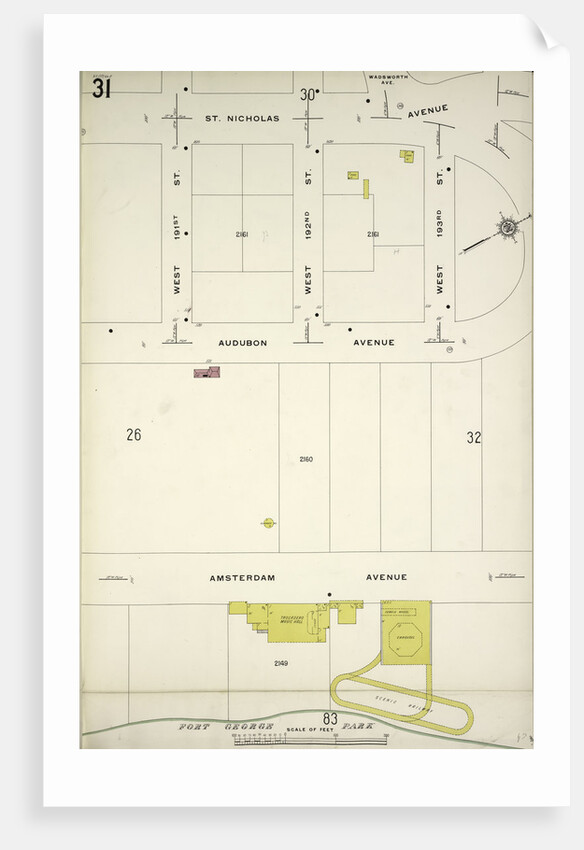 Map bounded by St. Nicholas Ave., Amsterdam Ave., New York by Anonymous