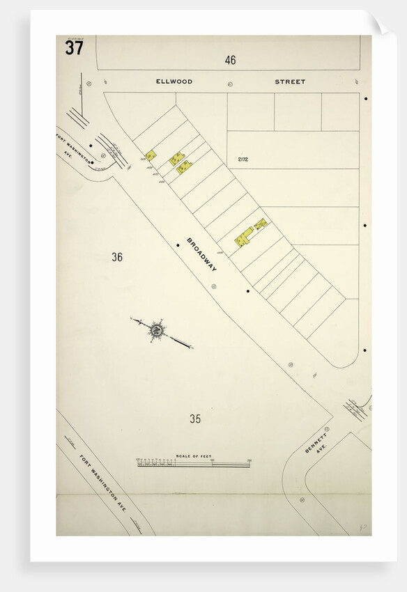 Map bounded by Ellwood St., Nagle Ave., Broadway, New York by Anonymous