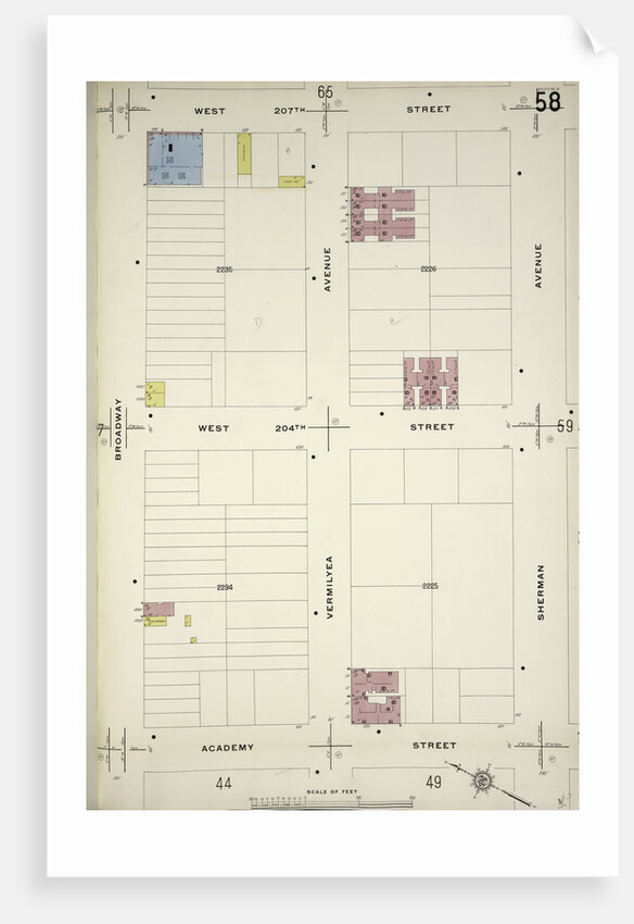 Map bounded by W. 207th St., Sherman Ave., Academy St., Broadway, New York by Anonymous