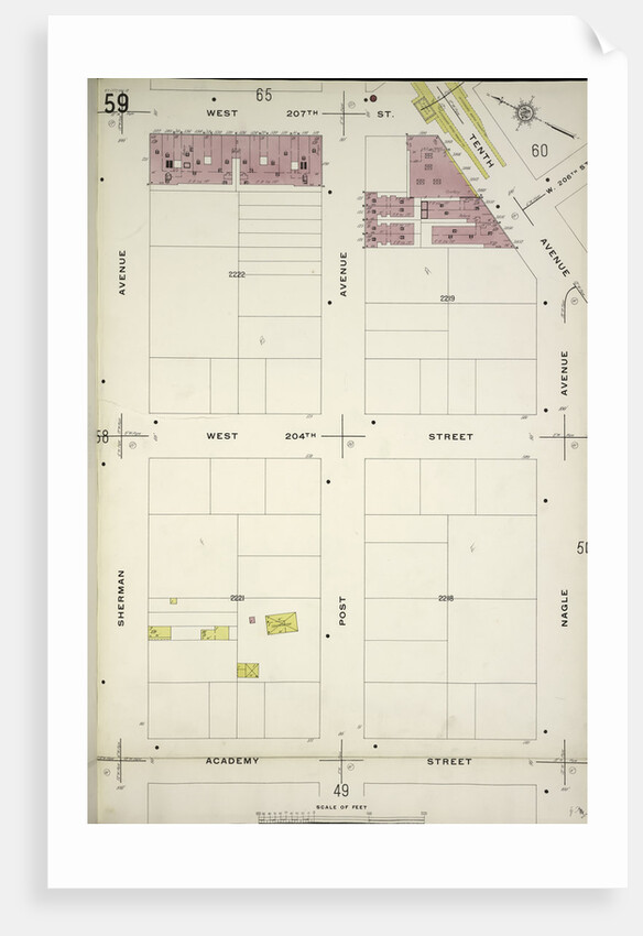 Map bounded by W. 207th St., Nagle Ave., Academy St., Sherman Ave., New York by Anonymous