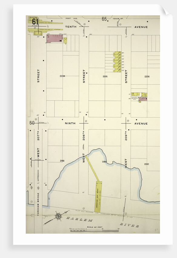 Map bounded by 10th Ave., W. 210th St., Harlem River, W. 207th St., New York by Anonymous