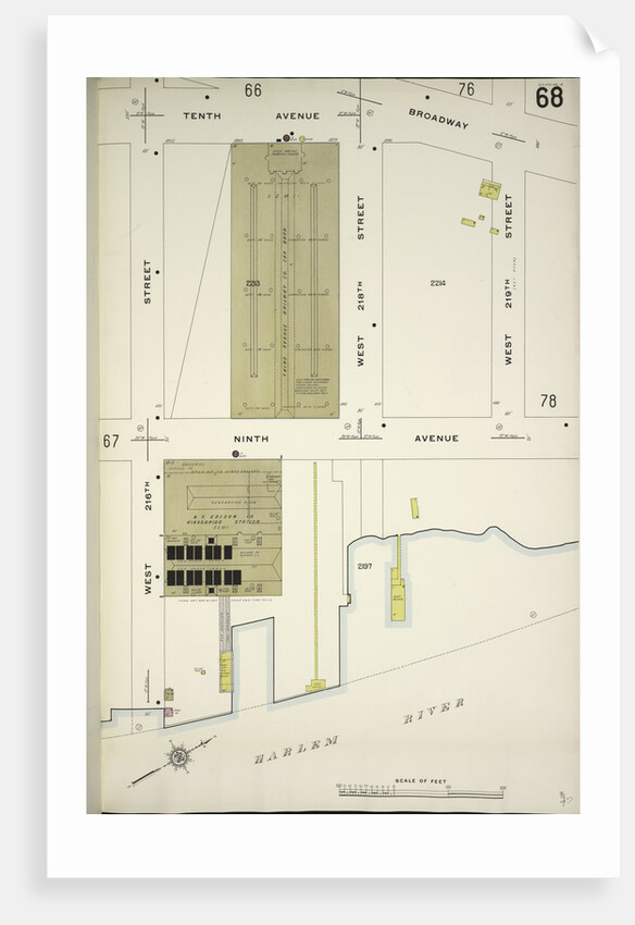 Map bounded by 10th Ave., Broadway, W. 219th St., Harlem River, W. 216th St., New York by Anonymous
