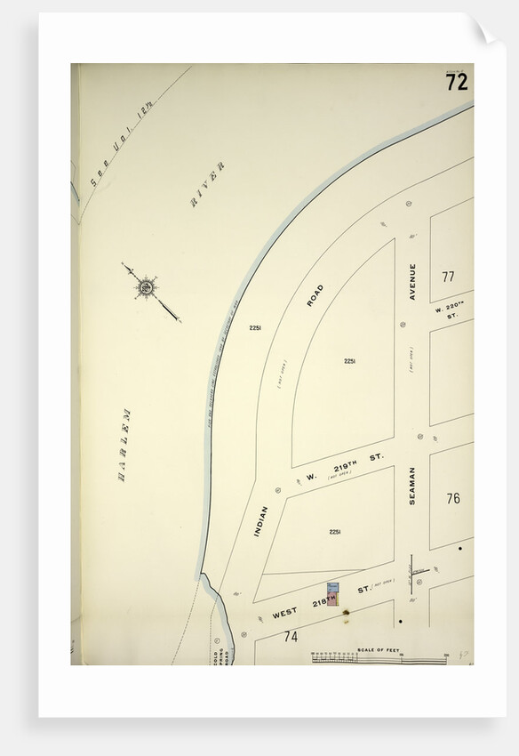 Map bounded by Harlem River, Seaman Ave., W. 218th St., New York by Anonymous