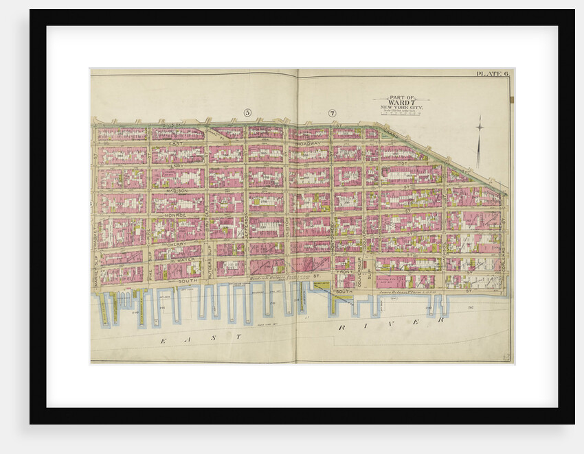 Map bounded by Division St., Grand St., Corlears St., East River, Market St., New York by Anonymous