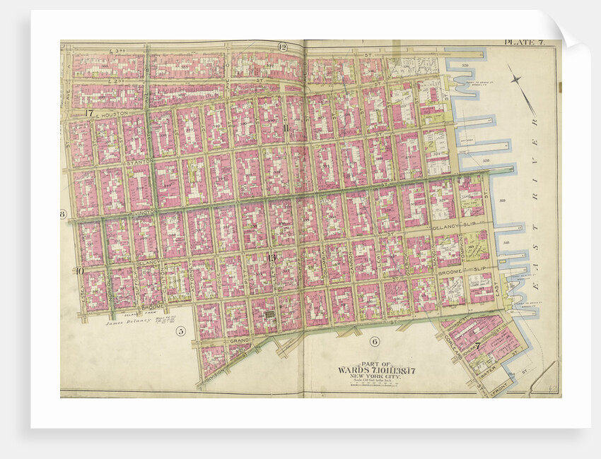Map bounded by E. 3rd St., East River, Grand St., Essex St., New York by Anonymous