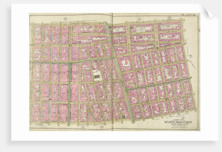 Map bounded by W. 3rd St., E. 3rd St., Essex Ave., Broome St., S. 5th Ave., New York by Anonymous