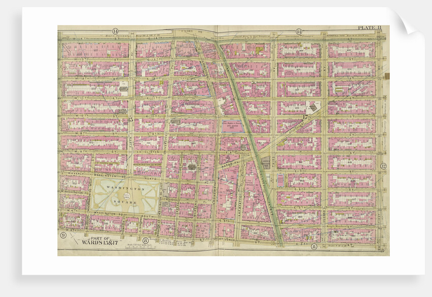 Map bounded by E. 14th St., 1st Ave., W. 3rd St., 6th Ave., New York by Anonymous