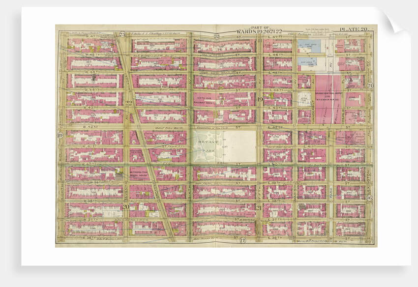 Map bounded by W. 47th St., Lexington Ave., W. 36th St., 8th Ave., New York by Anonymous