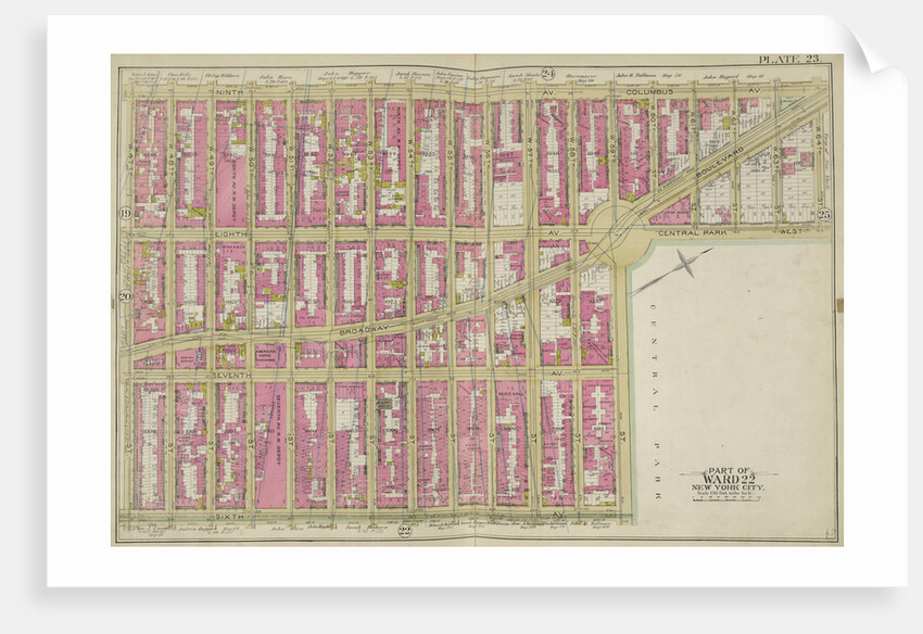 Map bounded by 9th Ave., W. 59th St., 6th Ave., W. 47th St., New York by Anonymous