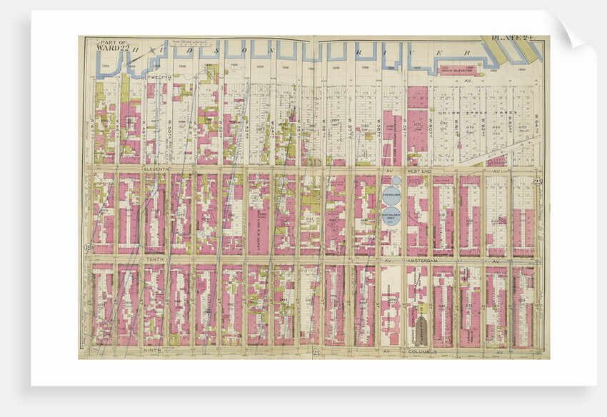 Map bounded by Hudson River, W. 64th St., 9th Ave., W. 47th St., New York by Anonymous