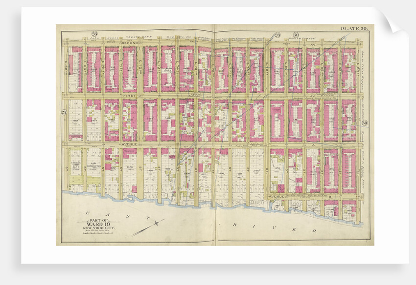 Map bounded by 2nd Ave., E. 84th St., East River, E. 68th St., New York by Anonymous
