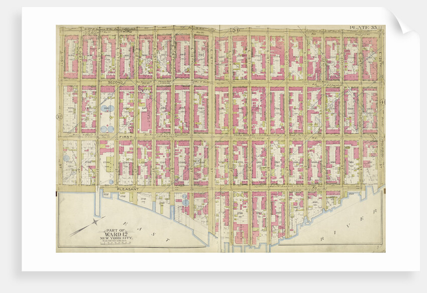 Map bounded by 3rd Ave., E. 125th St., East River, E. 108thSt., New York by Anonymous