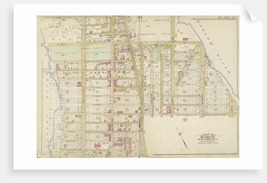 Map bounded by W. 158thSt., Harlem River, W. 143rd St., Hudson River, New York by Anonymous