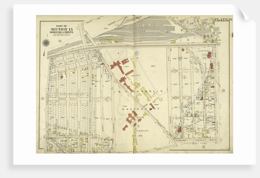 Map bounded by West Farms Rd., Castle Hill Ave., McGraw Ave., Beach Ave., New York by Anonymous