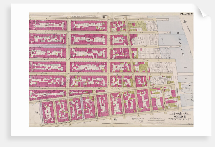 Map bounded by 7th St., East River, Stanton St., Ave. B, New York by Anonymous