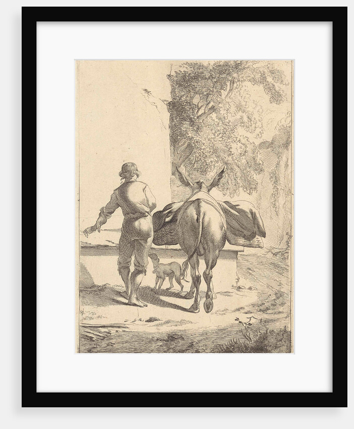 Donkey near a cistern by Nicolaes Pietersz. Berchem