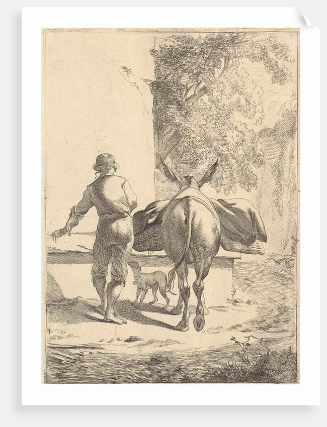 Donkey near a cistern by Nicolaes Pietersz. Berchem