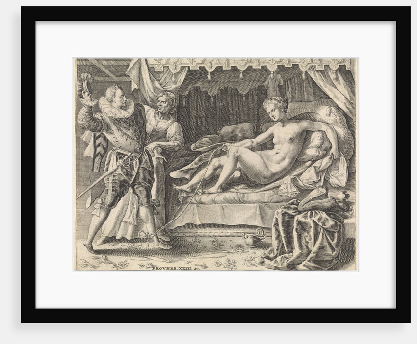Man visiting a whore by Crispijn van de Passe I