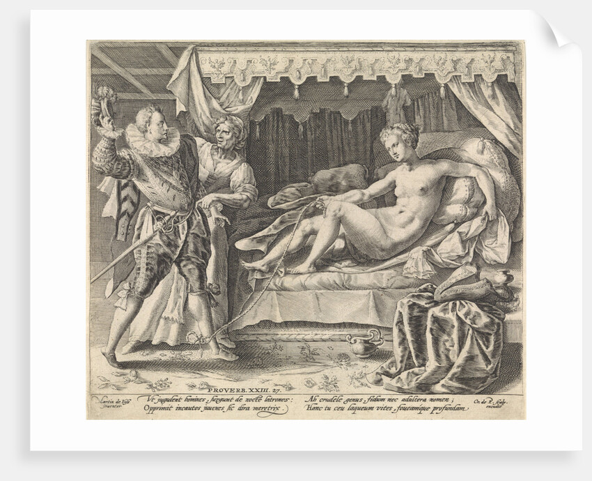 Man visiting a whore by Crispijn van de Passe I