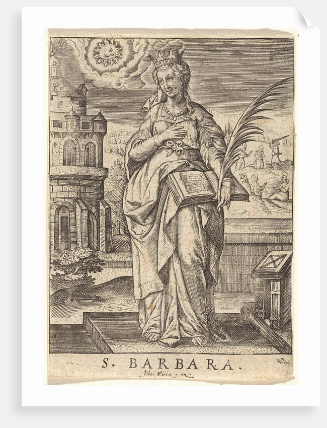 St. Barbara by Johannes Wierix