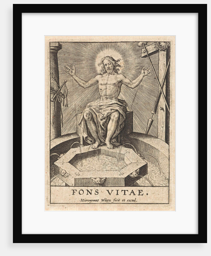 Christ as the fountain of life (Fons Vitae) by Hieronymus Wierix