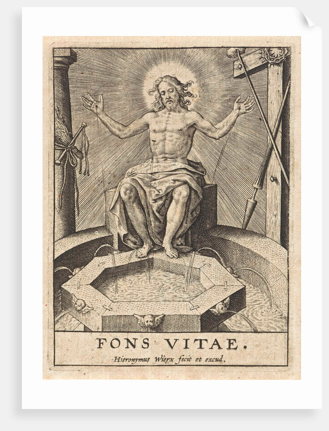 Christ as the fountain of life (Fons Vitae) by Hieronymus Wierix