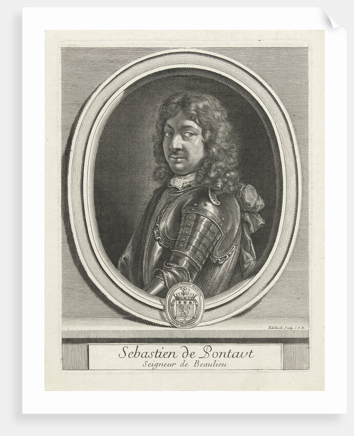 Portrait of Sébastien de Pontaut by Gerard Edelinck