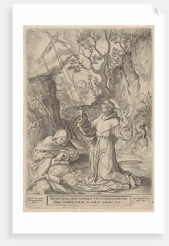 Francis of Assisi receiving the stigmata of Christ by Johannes Baptista Vrints I