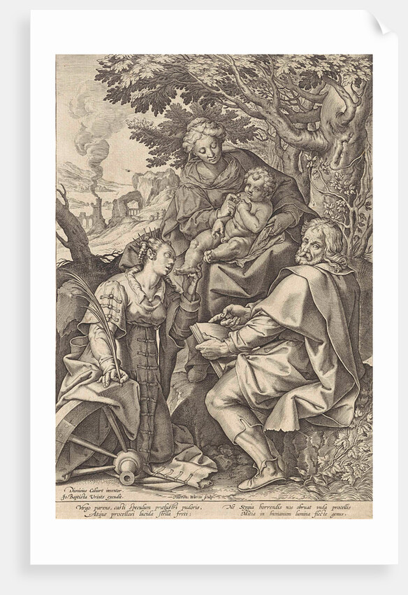 Holy Family, accompanied by Catherine of Alexandria by Johannes Baptista Vrints I