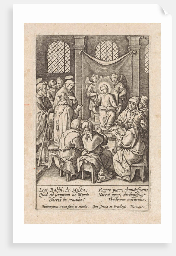 Christ as a twelve year old in the temple by Hieronymus Wierix