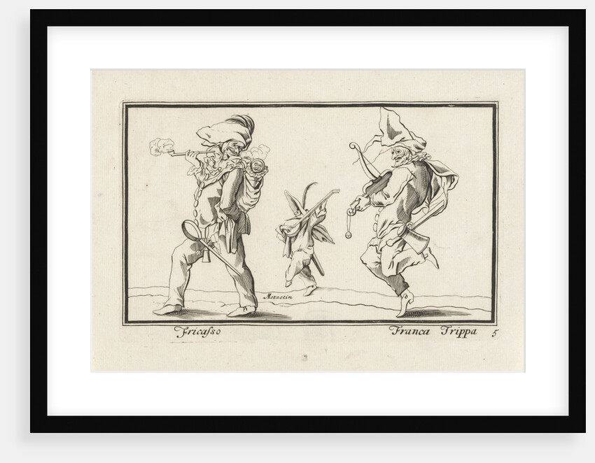 Fricasso, Mezzetino and Franca Trippa, Anthonie de Winter by Cornelis Danckerts II