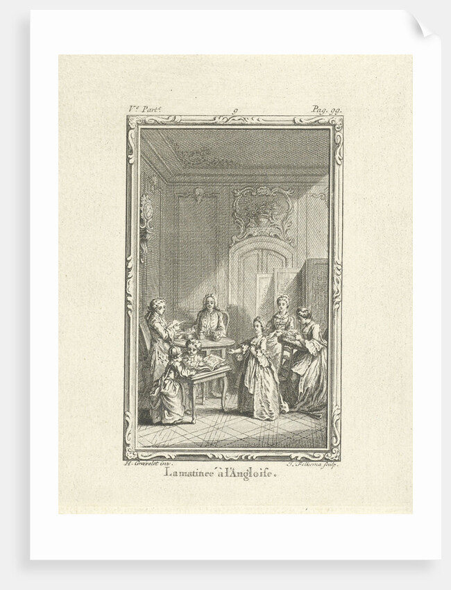 Company in an interior by Jacob Folkema