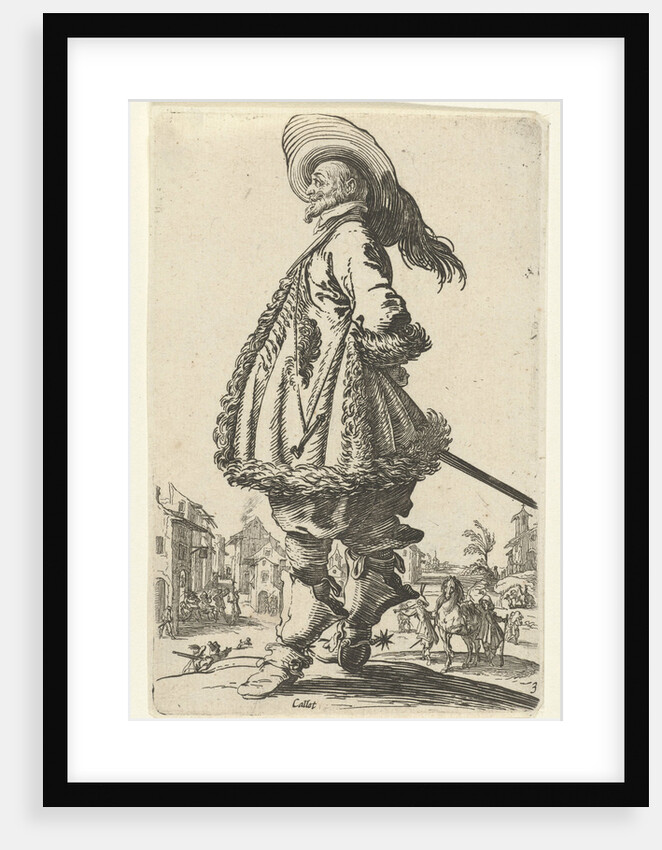 Rider with plumed hat by Anonymous